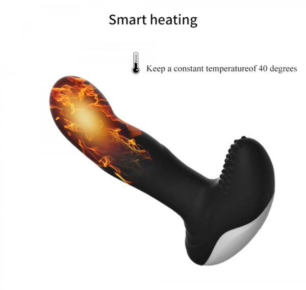 Wibrator Silicone Massager USB 7 Function + Pulsator / Heating BLACK - obrazek 4