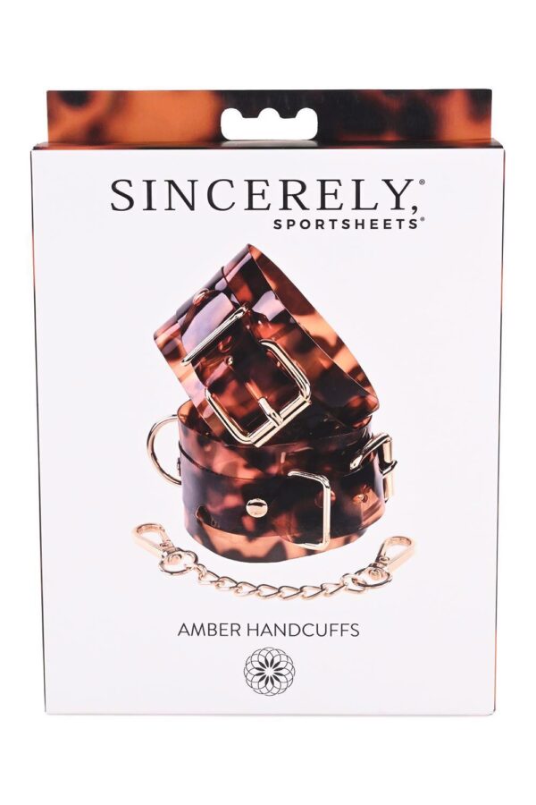SPORTSHEETS AMBER HAND CUFFS - obrazek 4