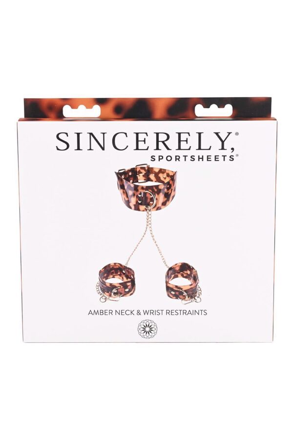 SPORTSHEETS AMBER NECK AND WRIST RESTRAINT - obrazek 4