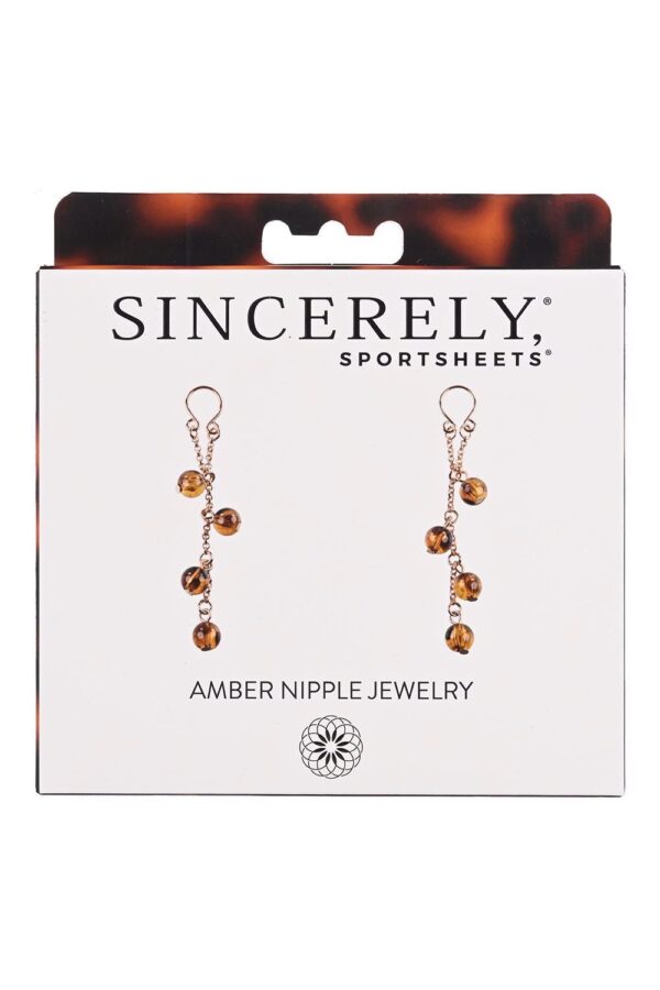 SPORTSHEETS AMBER NIPPLE JEWELRY - obrazek 4