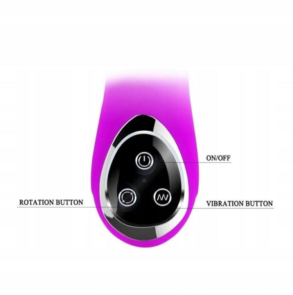 PRETTY LOVE  INTIMATE ,Silikonowy Wibrator z Ruchem Rotacyjnym - obrazek 4