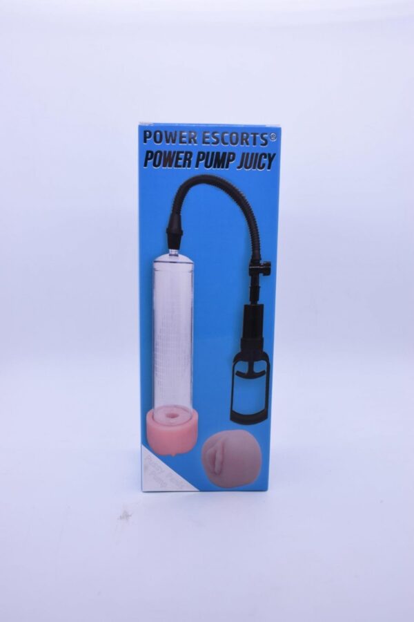 Power Escorts –Power Pump Juicy – Penis Pump – With Improved Exchangeable Pussy – Black/Transparant - obrazek 4