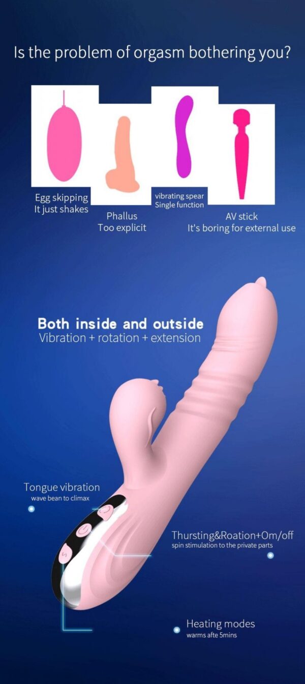 Wibrator Fairy USB 3 functions of thrusting / 20 vibrations - obrazek 4