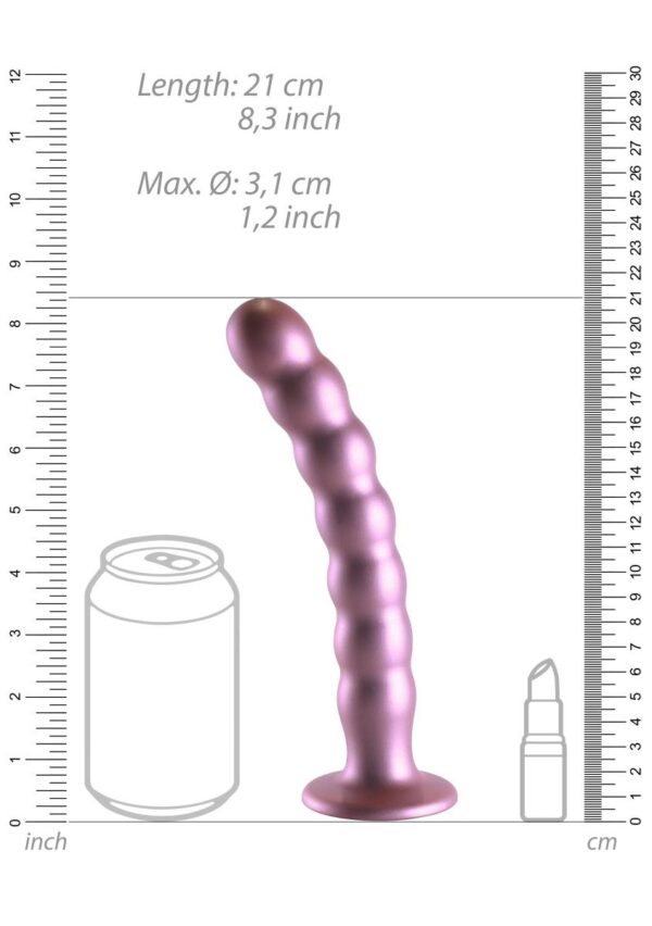 Beaded G Spot Dildo   8 / 20,5 cm   Rose Gold - obrazek 4