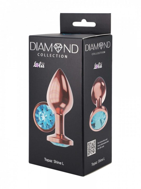 Plug Butt Plug Diamond Topaz Shine L Rose Gold - obrazek 4