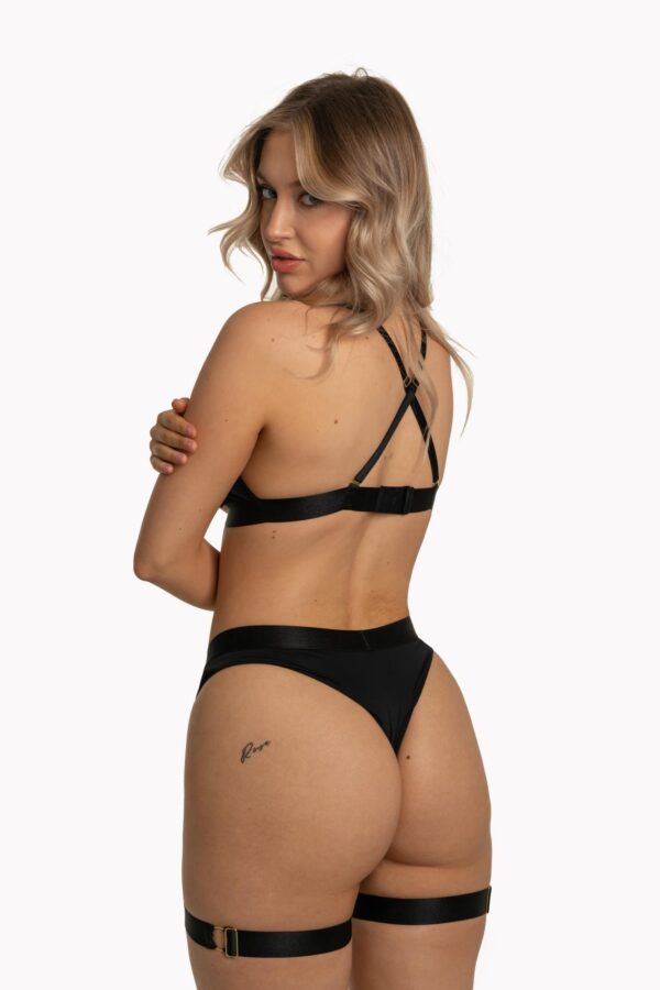 SEILA set black (bra+string) L/XL - obrazek 4