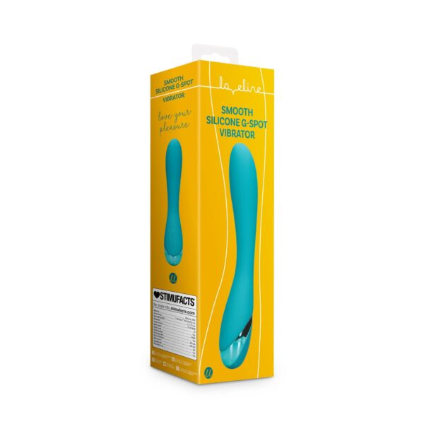 Smooth Silicone G Spot Vibrator   Teal Blue - obrazek 4