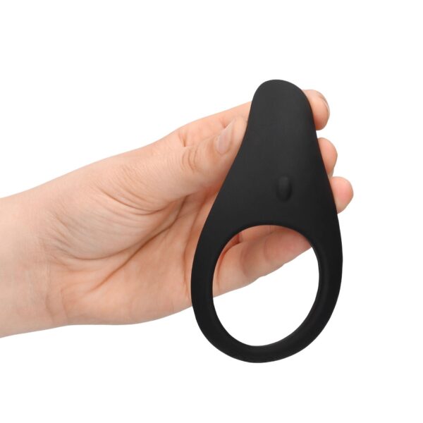 Pointed Vibrating Cock Ring   Licorice Black - obrazek 4
