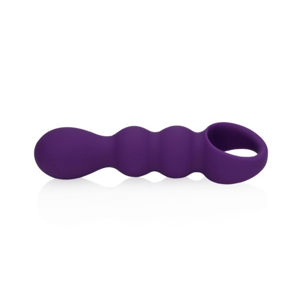 Teardrop Shaped Anal Vibrator   Clear Purple - obrazek 4