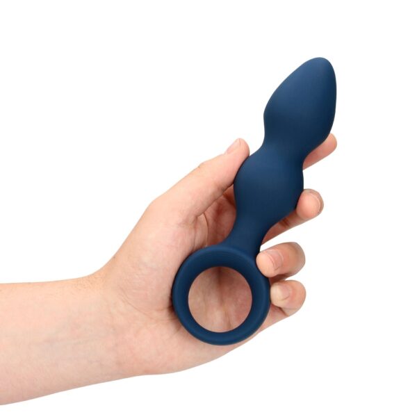 Teardrop Shaped Anal Plug   Large   Baltic Blue - obrazek 4