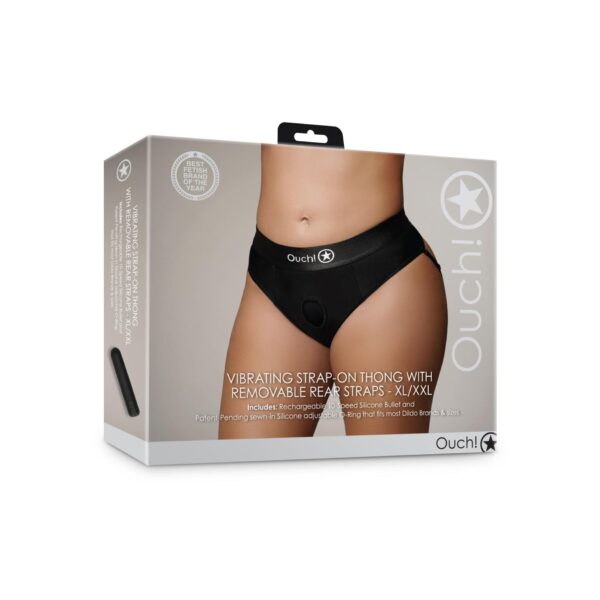 Vibrating Strap on Thong with Removable Rear Straps   XL/XXL - obrazek 4