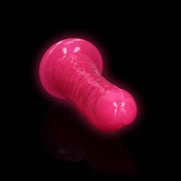 Slim Realistic Dildo with Suction Cup   Glow in the Dark   7 / 18 cm - obrazek 4