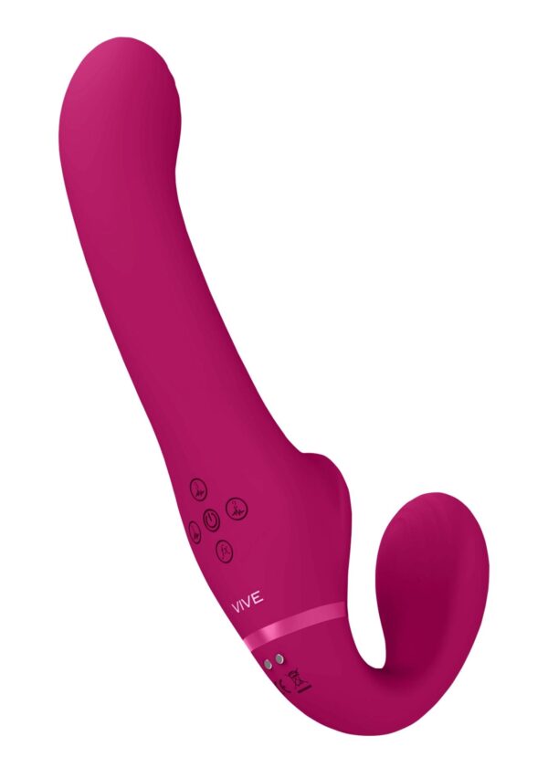 Ai   Dual Vibrating & Air Wave Tickler Strapless Strapon - obrazek 4