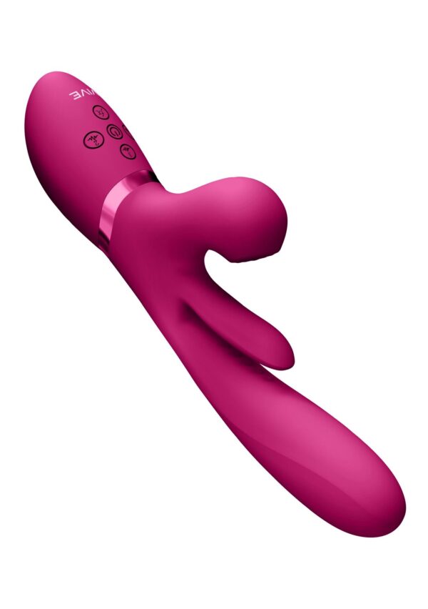 Kura   Thrusting G Spot Vibrator with Flapping Tongue and Pulse Wave Stimulator - obrazek 4