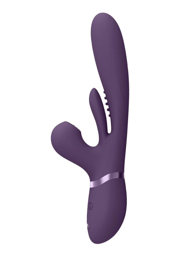 Kura   Thrusting G Spot Vibrator with Flapping Tongue and Pulse Wave Stimulator - obrazek 4