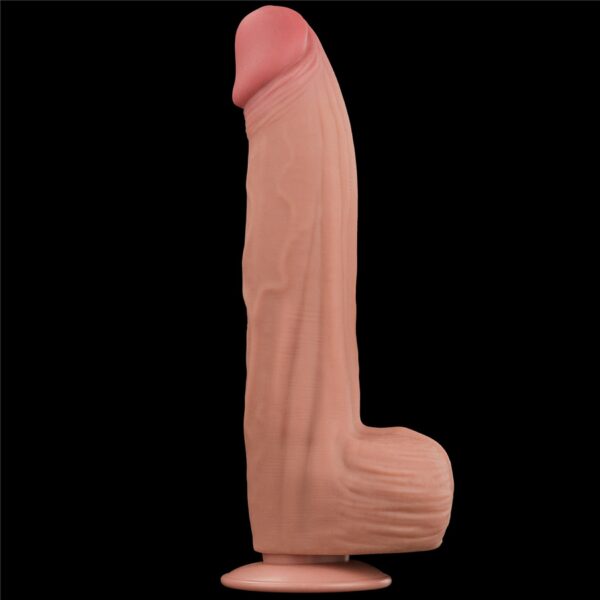 12 King Sized Sliding Skin Dual Layer Dong - obrazek 4