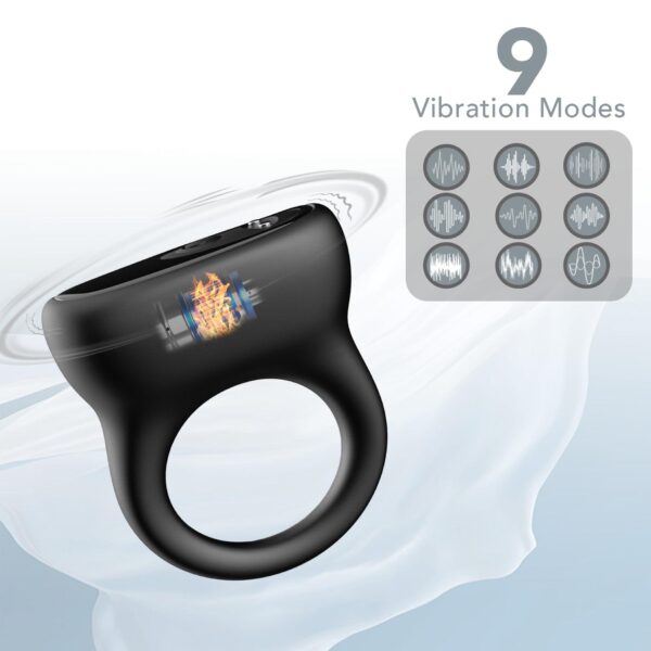 Oring Black, 9 vibration functions - obrazek 4