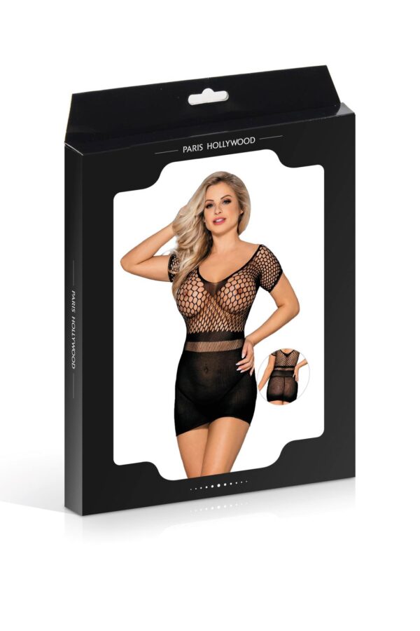 SHORT BLACK MESH DRESS TU (Size: TU) - obrazek 4