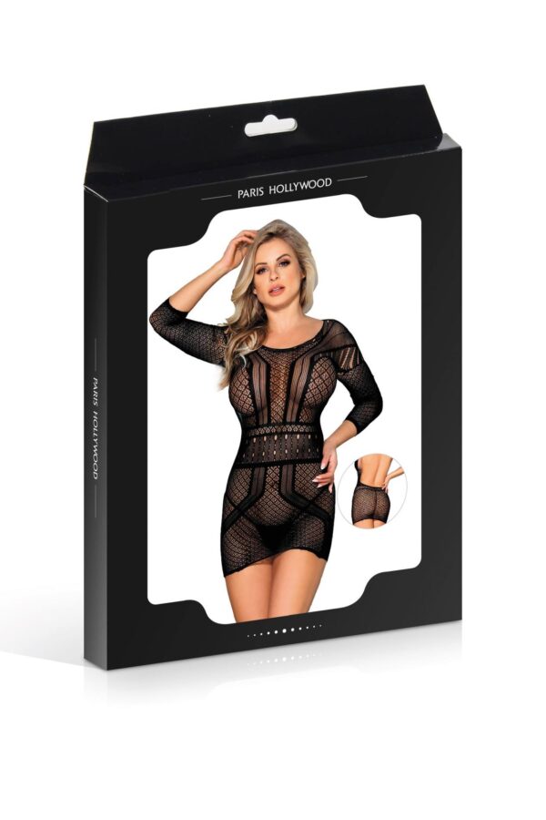 MESH DRESS H3192 BLACK (Size: TU) - obrazek 4