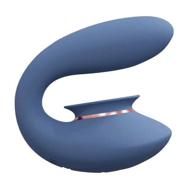 Twitch 3   Rechargeable Vibrator & Suction   Silicone   10 Speed   Blue/Grey - obrazek 4