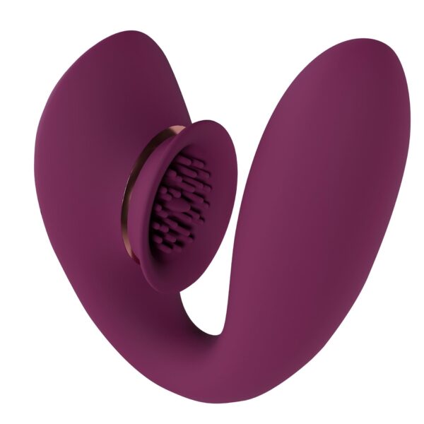 Twitch 3   Rechargeable Vibrator & Suction   Silicone   10 Speed   Burgundy - obrazek 4