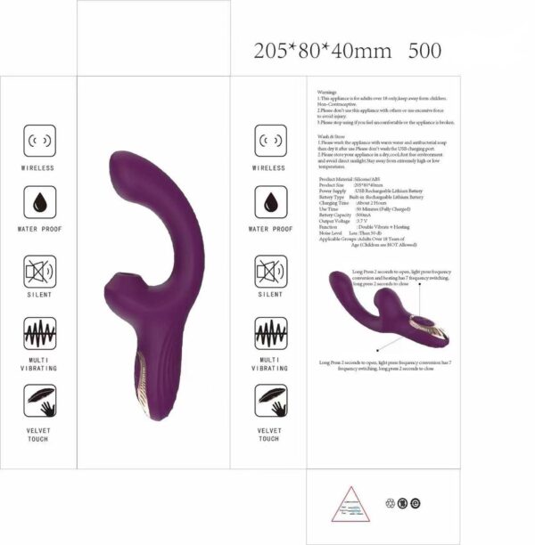 Lila 7 modes of Bump & vibration, heating - obrazek 4