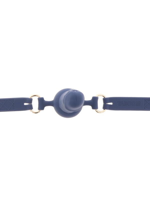 Silicone Penis Ball Gag Blue - obrazek 4