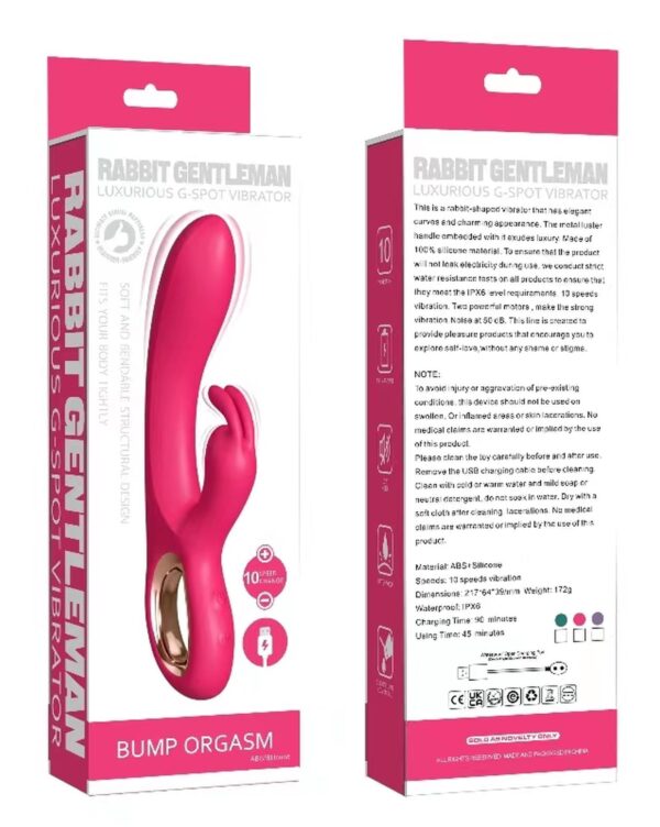 Rabbit vibrator PINK - obrazek 4