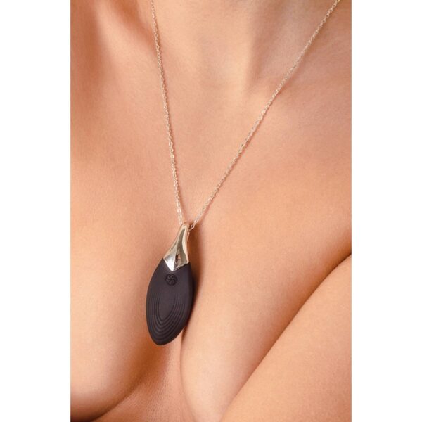 Vibrating necklace Liberty Leaf Black - obrazek 4