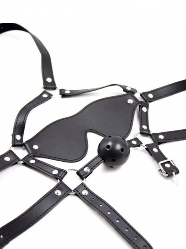 Eye Mask With Ball Gag - obrazek 4