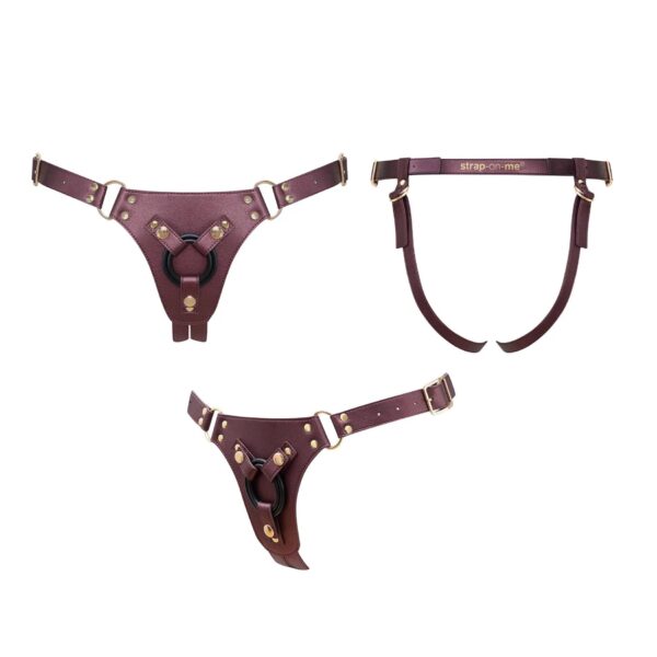 HARNESS SIMILI GENEROUS   ONE SIZE   AUBERGINE - obrazek 4