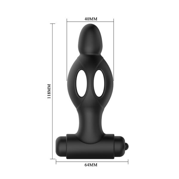 MR PLAY   SILICONE VIBRATING ANAL PLUG - obrazek 4