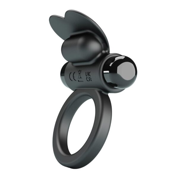 PRETTY LOVE   VIBRANT PENIS RING DEBONAIRE Black, 10 vibration functions - obrazek 4