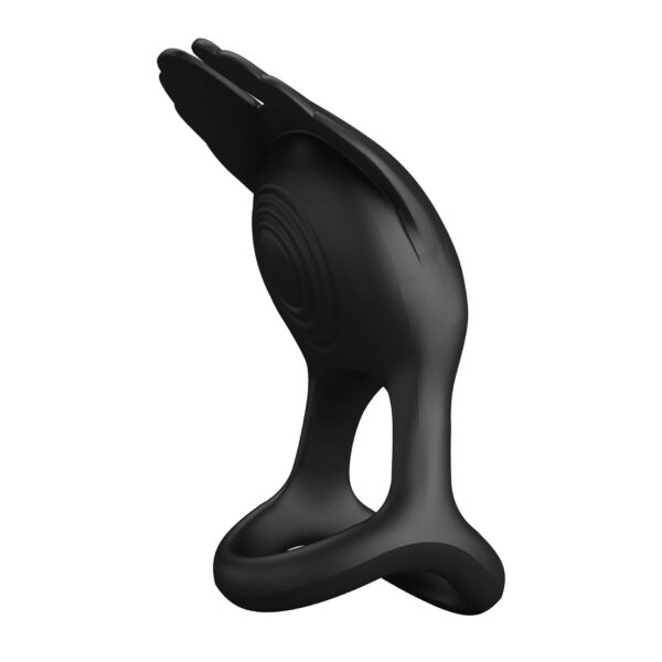 PRETTY LOVE   VIBRANT PENIS RING SILAS Black, 7 vibration functions - obrazek 4