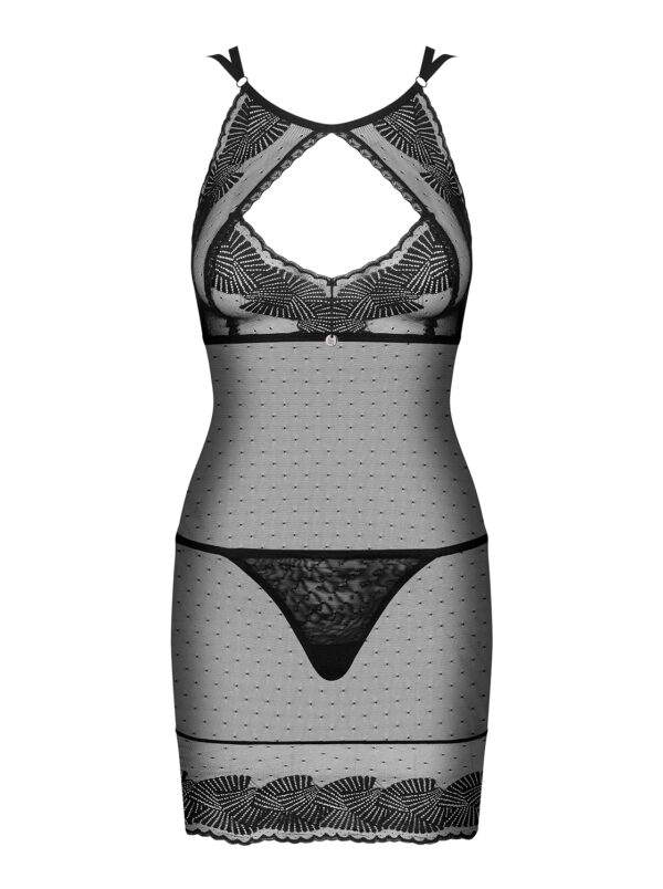 Bielizna Allastia koszulka i string czarna L/XL - obrazek 5