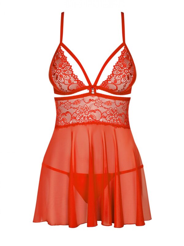 Bielizna 838 BAB 3 babydoll i stringi  S/M - obrazek 5