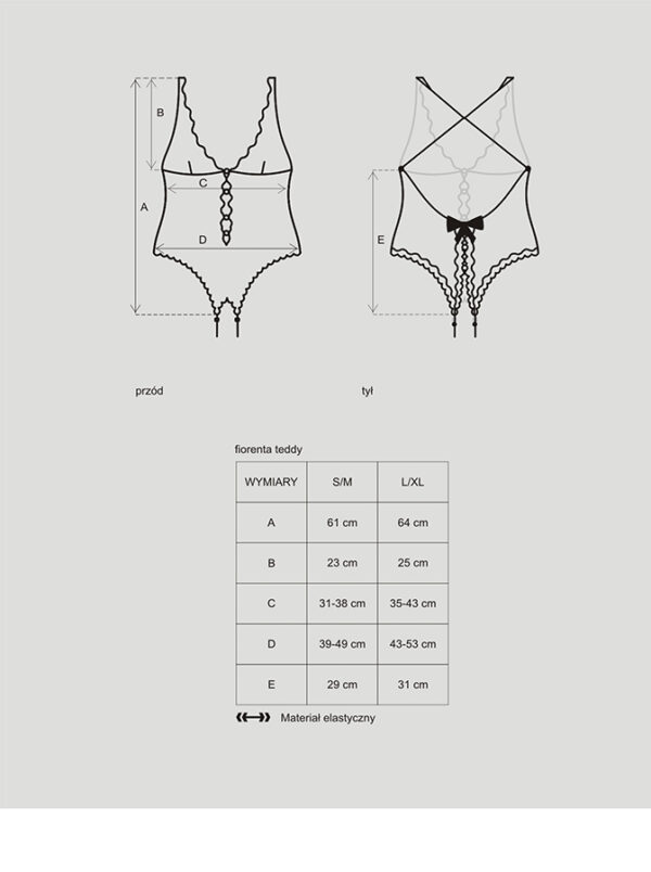 Bielizna Fiorenta body  S/M - obrazek 5