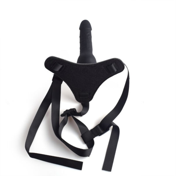 Cintura regolabile strap on Black con fallo realistico - obrazek 5