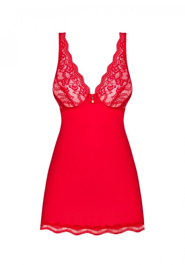 Bielizna Luvae babydoll i stringi czerwona L/XL - obrazek 5