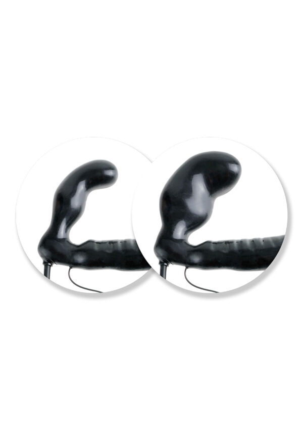 Vibrating Strapless Strap On Black - obrazek 5