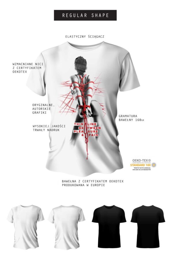 T shirt men white M regular - obrazek 5