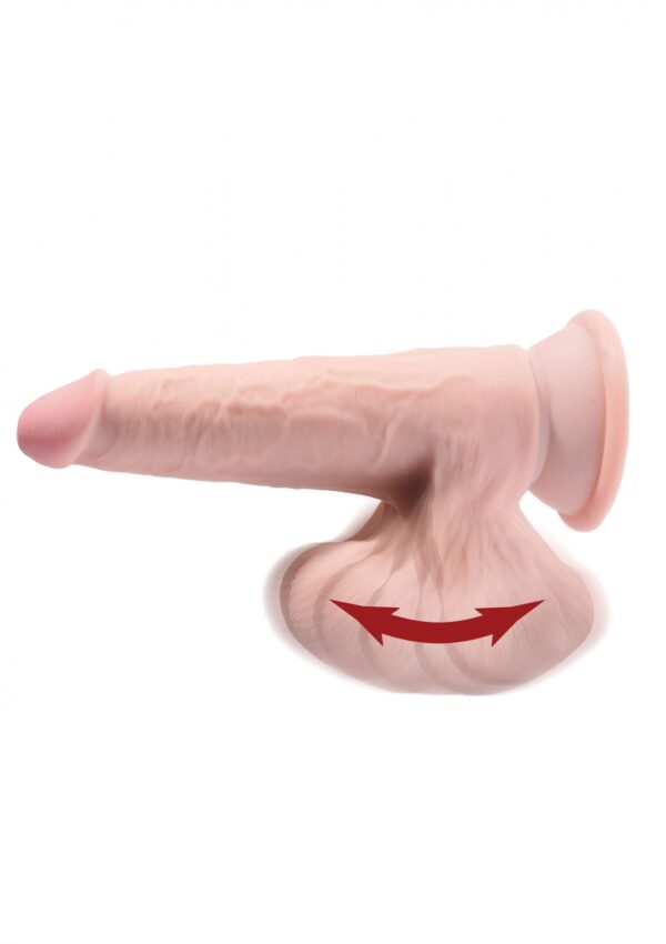3D Cock Swinging Balls 8 inch Light skin tone - obrazek 5