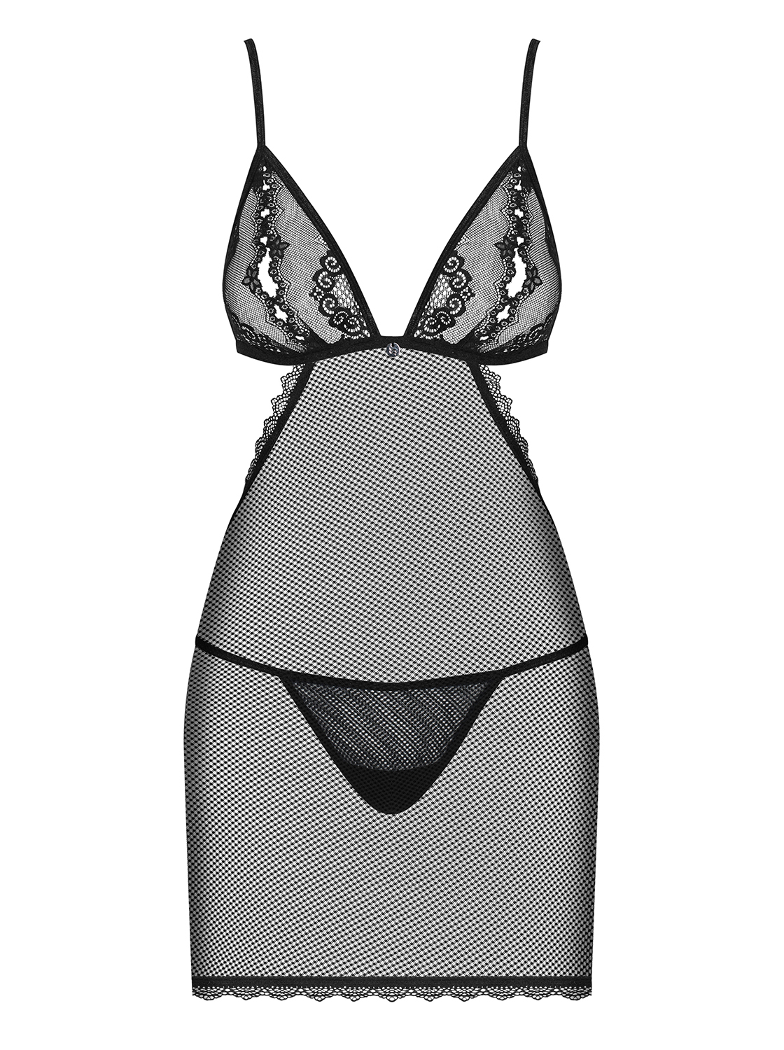 Bielizna Millagro koszulka i stringi czarna L/XL - obrazek 5