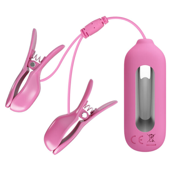 PRETTY LOVE  NIPPLE CLIP, 7 vibration functions 3 electric shock functions - obrazek 3