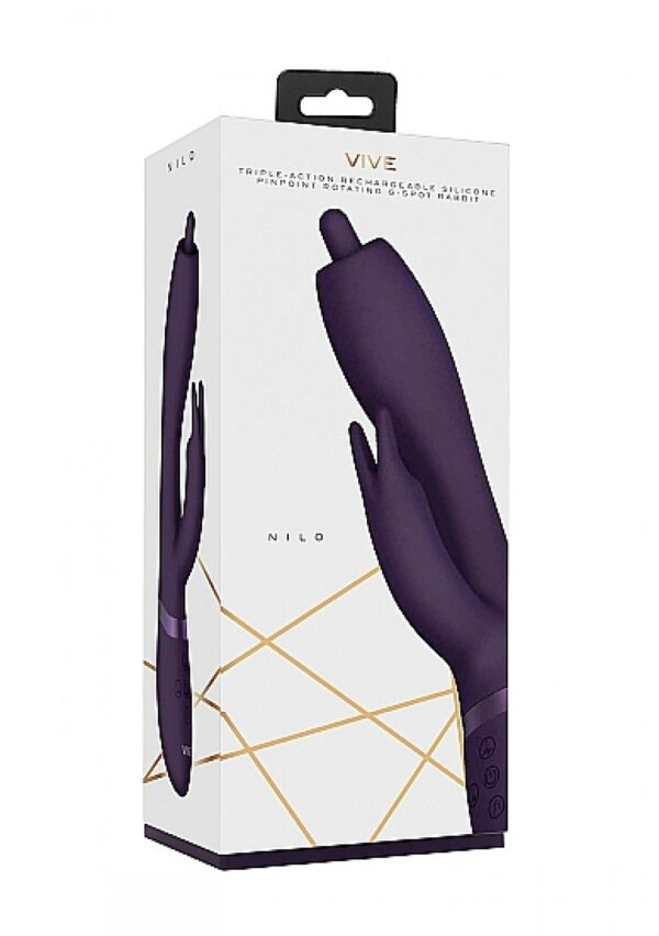 Wibrator Nilo   Pinpoint Rotating G spot Rabbit   Purple - obrazek 4