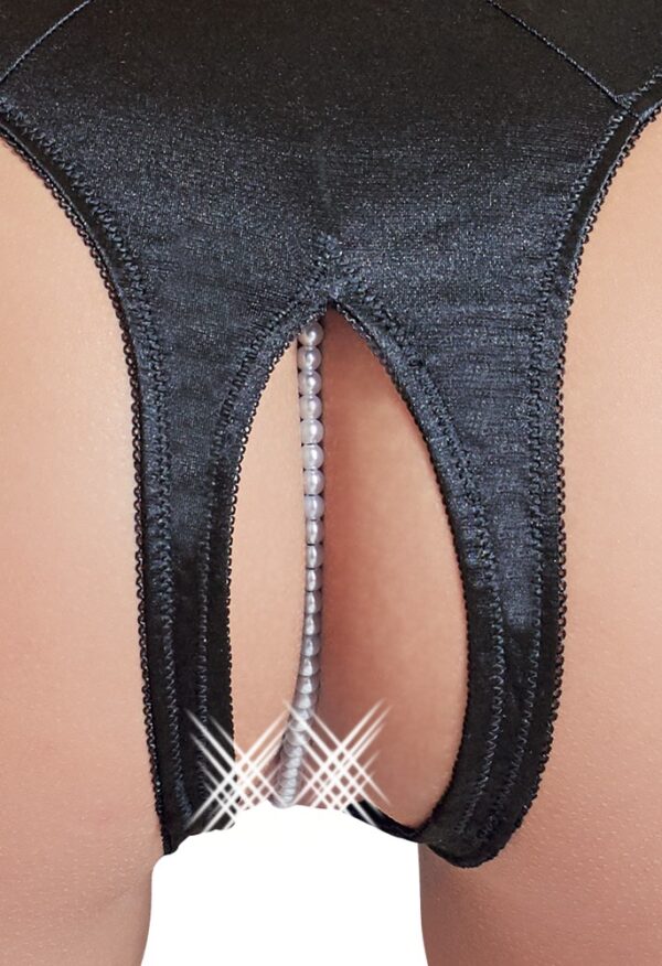 G String Pearls black XL - obrazek 5
