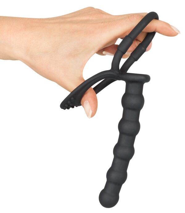 Black Velvets Cock & ball ring - obrazek 5