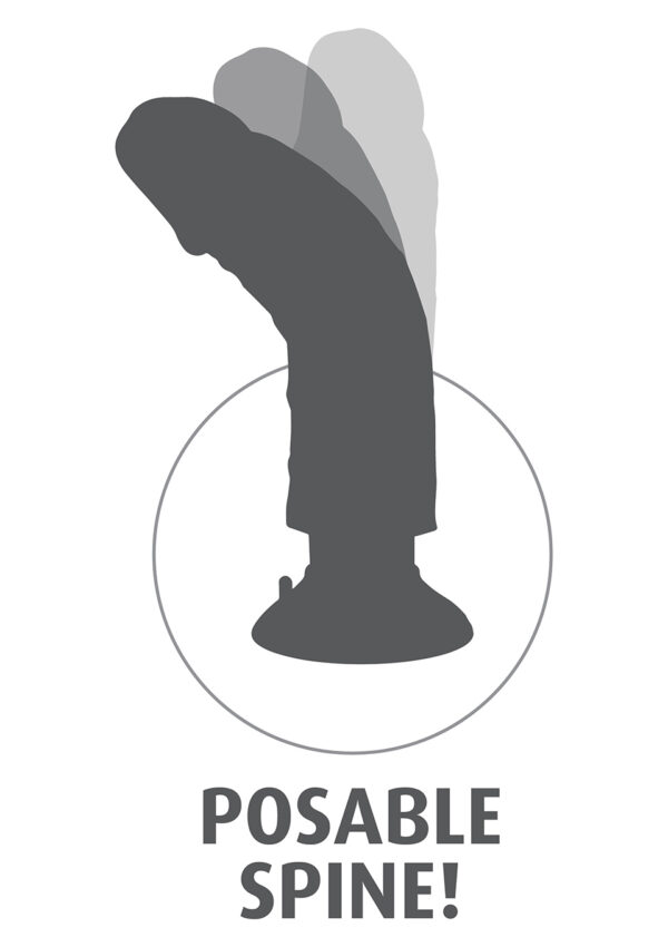 Vibrating Cock 8 Inch Light skin tone - obrazek 5