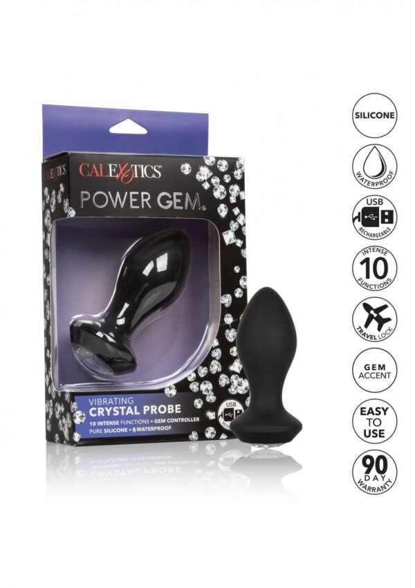 Vibrating Petite Crystal Probe Black - obrazek 5