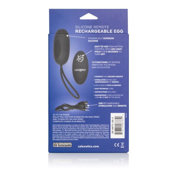 Remote Rechargeable Egg Black - obrazek 5